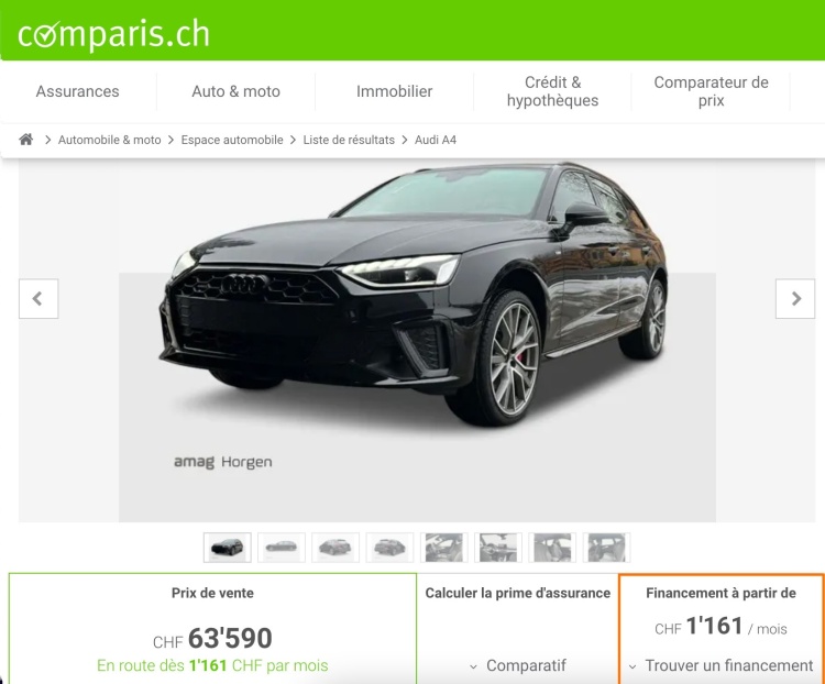 Audi comparis FR