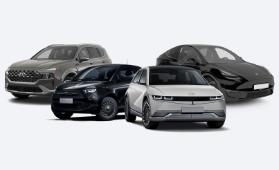 Hyundai Santa Fee, Hyundai Ionic 5, Fiat 500, Tesla Model Y Long range